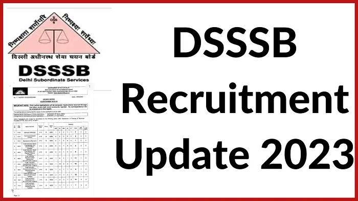 DSSSB New Recruitment 2023