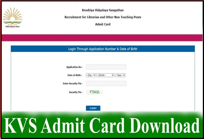 KVS Admit card