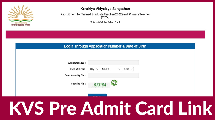 Kendriya Vidyalaya Pre Admit Card 2023