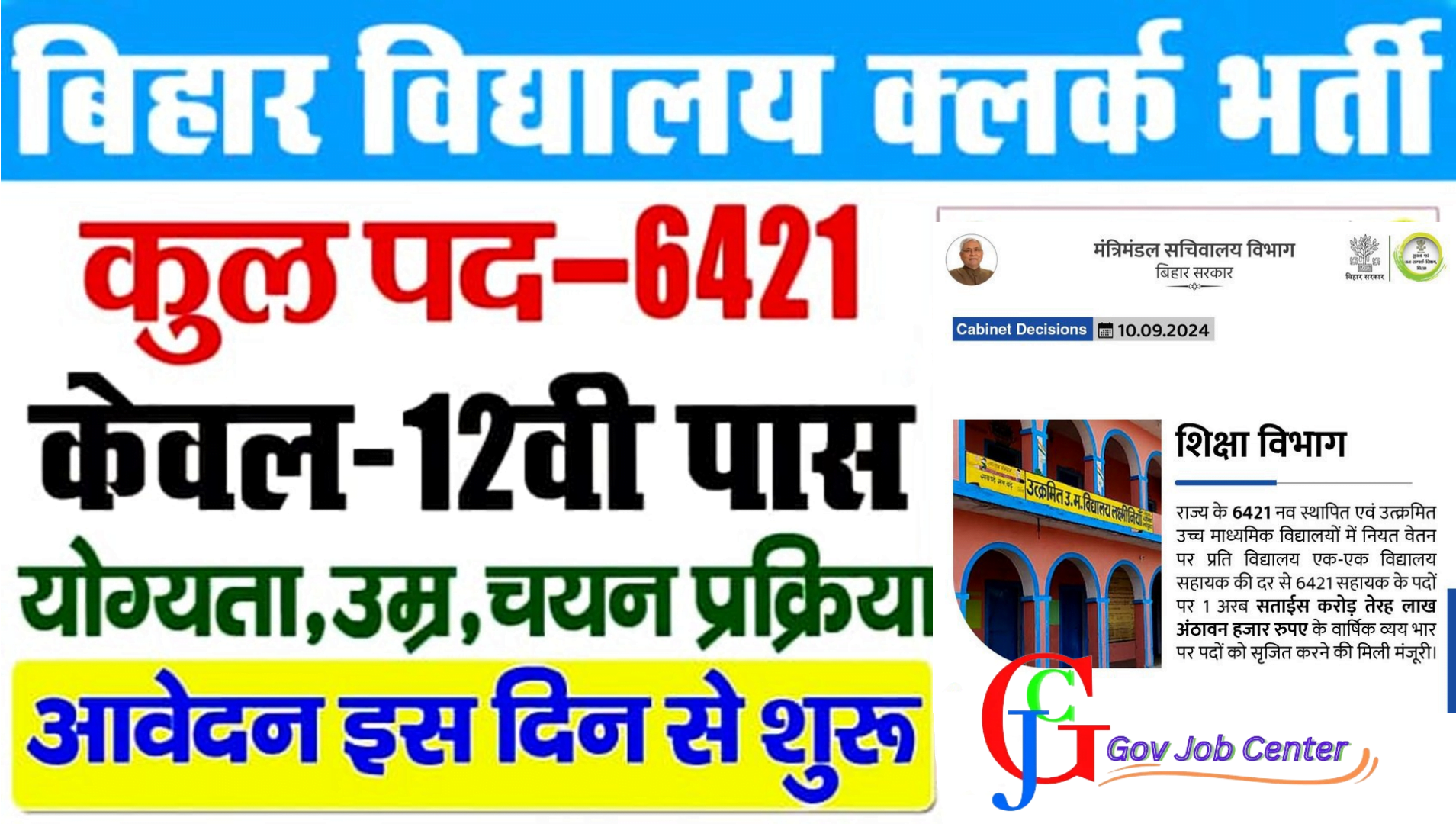 Read more about the article Bihar Vidyalaya Sahayak Bharti 2024: हर स्कूल में 6421 कलर्क के पद जाने पूरी जानकारी?